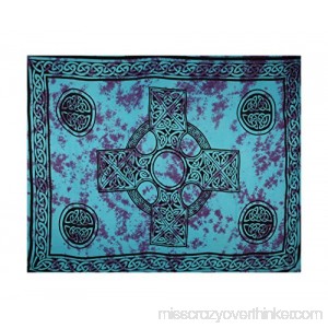 Celtic Sarong Cross Two Tones of Blue Color Will Vary Less Than Perfect B00C6NJ8R0